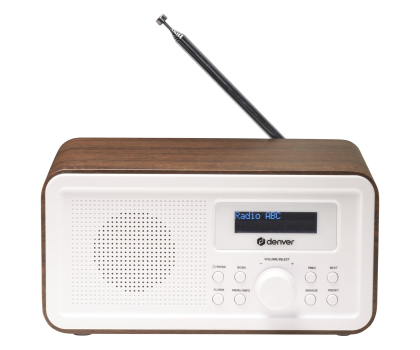 Radio i budzik Denver Radio DAB+/FM Denver DAB-30 z drewnianą obudową